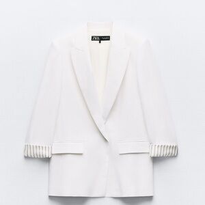 Zara Women's Elegant Linen Blazer XL